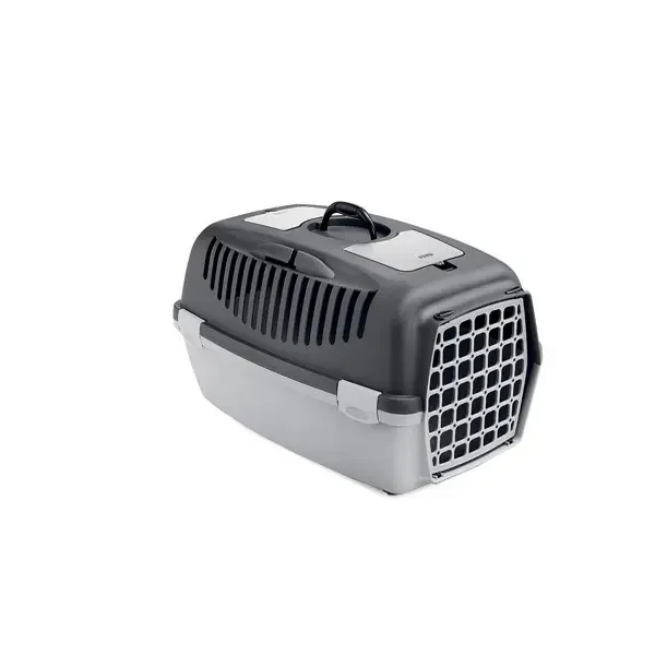 Stefanplast gulliver 2 plastic door dark &amp; grey (55x36x35h) image 0