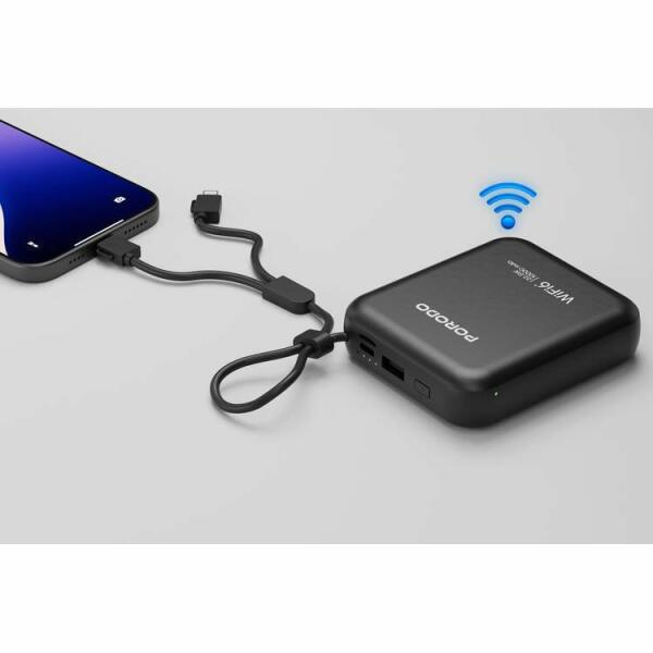 راوتر محمول Porodo 4G LTE مع WiFi 6 وبطارية ‎10000mAh‎ – أسود image 13
