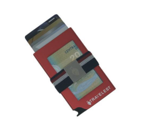 محفظة ألومينيوم بتقنية حجب RFID مع شريط مرن للاموال النقدية image 0