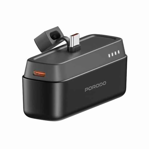 باور بانك Porodo بسعة ‎5000mAh‎ – شحن سريع ‎20W‎ – موصل Type-C image 1