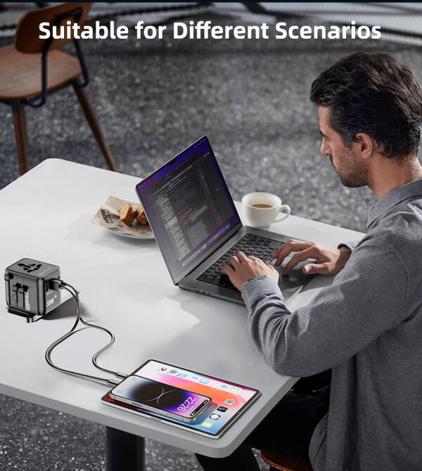 من ترافيليست محول السفر العالمي GaN 35W مع 3 منفذ USB-C + منفذ 2 USB-A، 2500W AC، متوافق مع أكثر من 200 دولة image 15