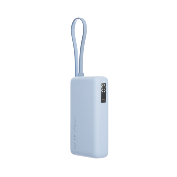 باور بانك شاومي 67W بسعة 10000 mAh مع كابل مدمج - أزرق ثلجي image 0