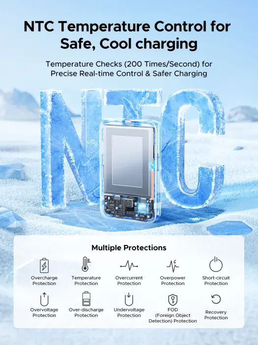 باور بانك يوجرين (UGREEN PB526) بسعة 10000 مللي أمبير مع كيبل مدمج بقوة 20 واط - رمادي image 4