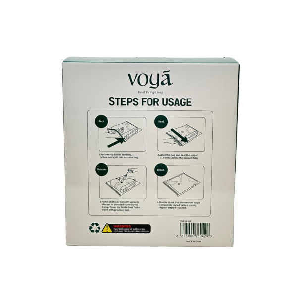 أكياس تخزين بتفريغ الهواء – Voya Vacuum Storage Bag – 10 قطع مع مضخة يدوية image 5
