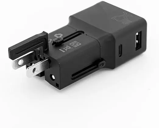 محول سفر عالمي منفذين بقوة 25 واط من راف باور (RAVPower RP-PC1080) - أسود image 3
