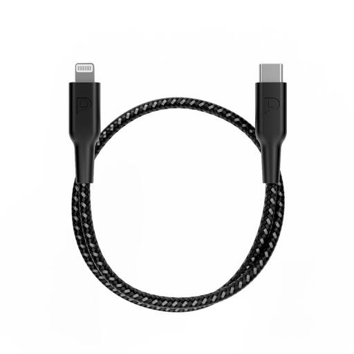 كابل Powerology مضفر USB-C إلى Lightning – ‎30 سم‎ (0.98 قدم) – شحن سريع ونقل بيانات image 0
