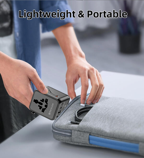 من ترافيليست محول السفر العالمي GaN 35W مع 3 منفذ USB-C + منفذ 2 USB-A، 2500W AC، متوافق مع أكثر من 200 دولة image 13