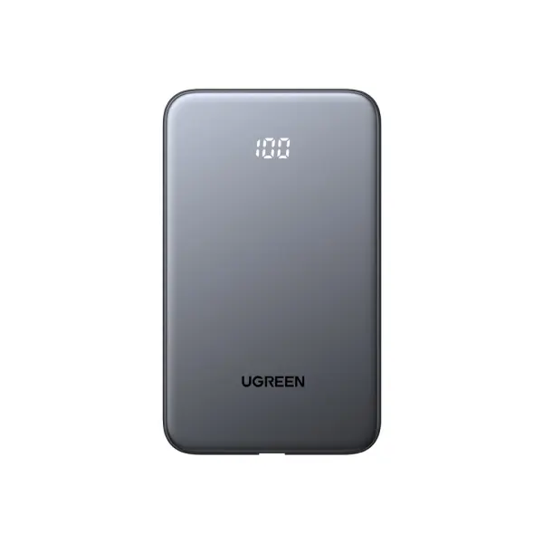 باور بانك يوجرين (UGREEN PB526) بسعة 10000 مللي أمبير مع كيبل مدمج بقوة 20 واط - رمادي image 1