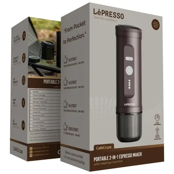 ماكينة إسبريسو محمولة 2 في 1 من Lepresso image 1