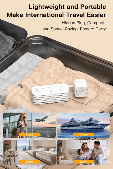 موزع كهرباء العالمي للسفر Travelest GaN 30W – بطول 1.8 متر image 9