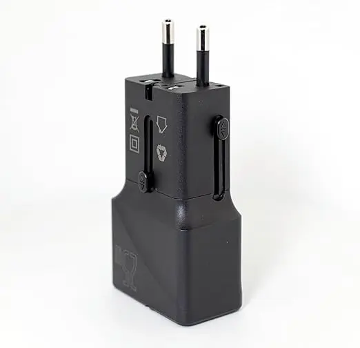 محول سفر عالمي منفذين بقوة 25 واط من راف باور (RAVPower RP-PC1080) - أسود image 4