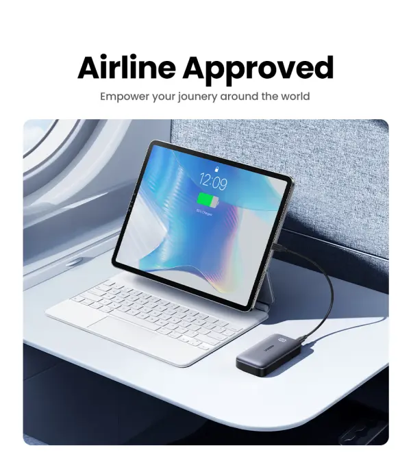 باور بانك يوجرين نكسود (UGREEN Nexode PB502) سعة 10000 مللي أمبير بشحن سريع 30 واط - رمادي image 3